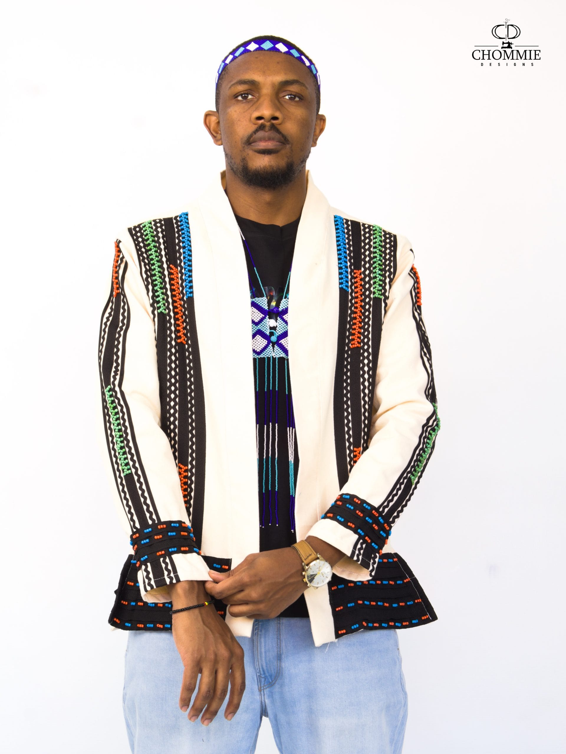 Men’s Mbaco Shacket | Traditional Xhosa Beaded Jacket South Africa