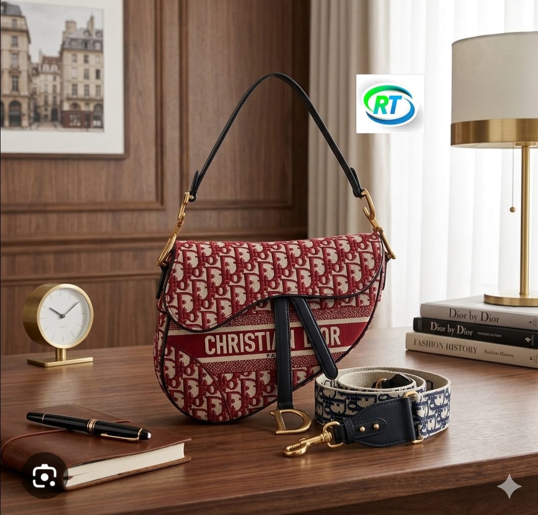 Christian Dior Oblique Saddle Bag Red R170 – South Africa