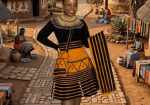 Xhosa Traditional Attire Orange Black Set for Sale South Africa
