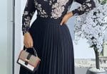 Black Floral Pleated 2-Piece Midi Set | Sizes S–3XL | Women’s Fashion South Africa