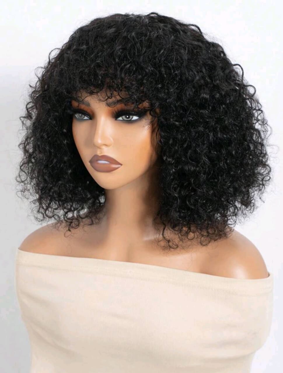 Natural Black 10 inch Curly French Wig for Sale South Africa