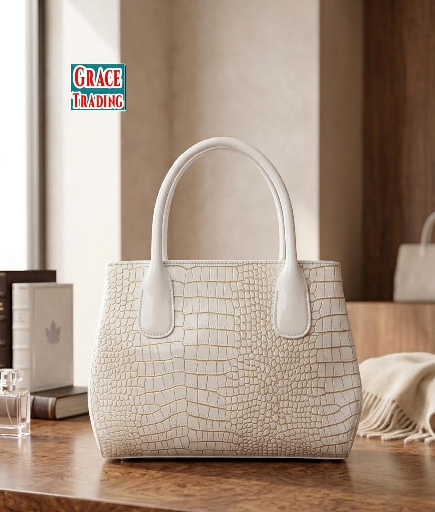 7 Elegant White Crocodile Pattern Ladies Handbag for Stylish Everyday Use