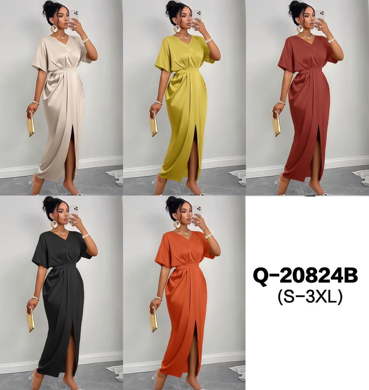 Ladies Maxi Dress V-Neck Slit Sizes S–3XL for Sale South Africa