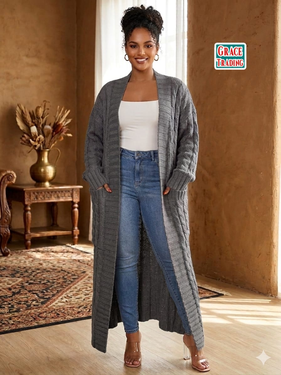 Long Duster Cardigan in Black for Sale South Africa