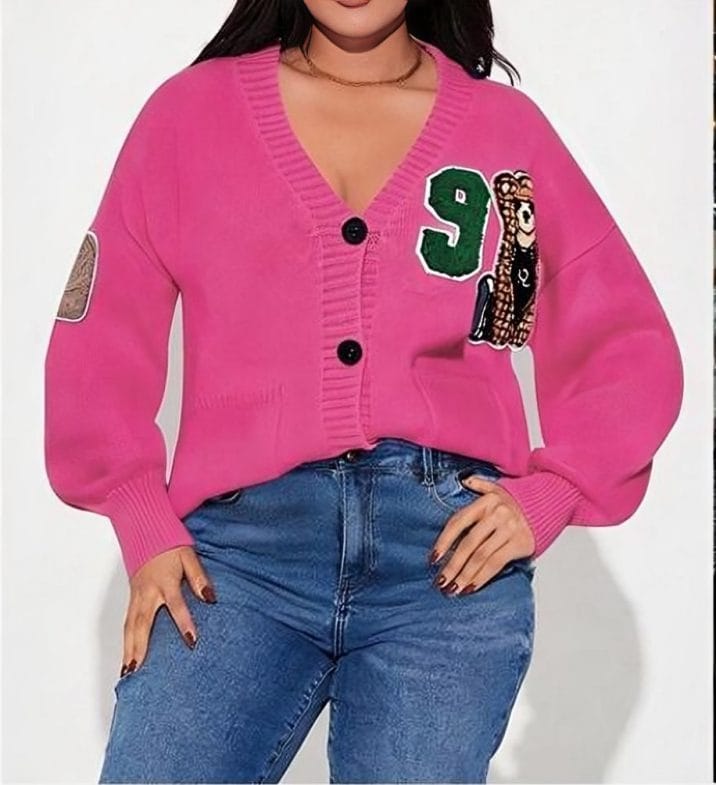 Ladies Cardigan Varsity Patch Beige for Sale South Africa