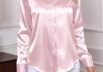 💕 Brand New Pink Satin Elegant Button Shirt | Size XL (SA 38) | Chic & Stylish