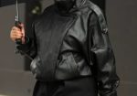 Black Leather Moto Jacket for Women