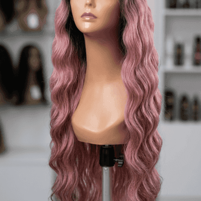 Long-Dusty-Pink-Wavy-Lace-Front-Wig-–-Natural-Hairline-Human-Hair