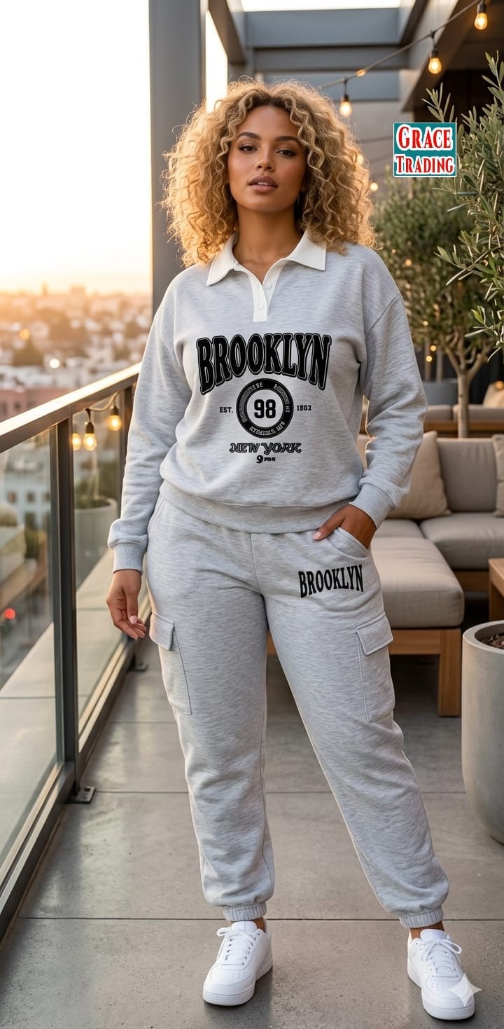 Brooklyn Print Tracksuit Set for Women