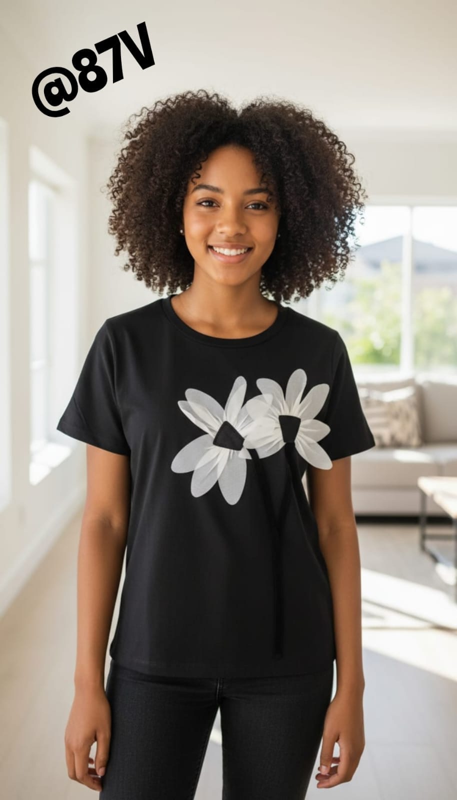 Daisy Print T-Shirt for Girls
