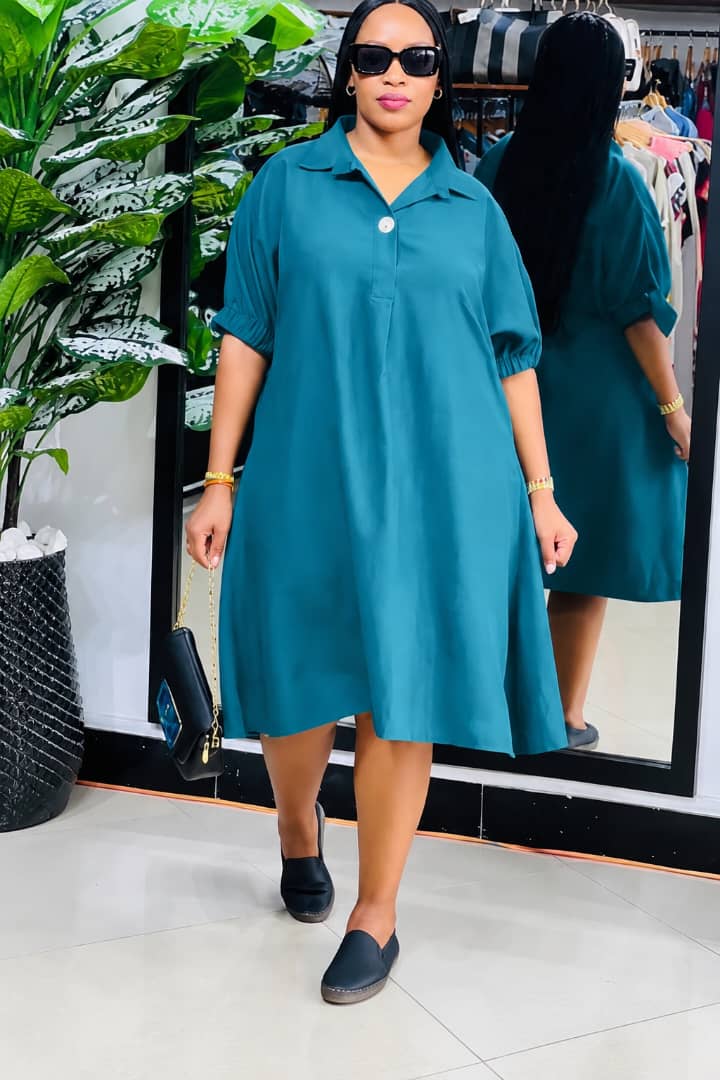 Camel Brown Shirt Dress for Women