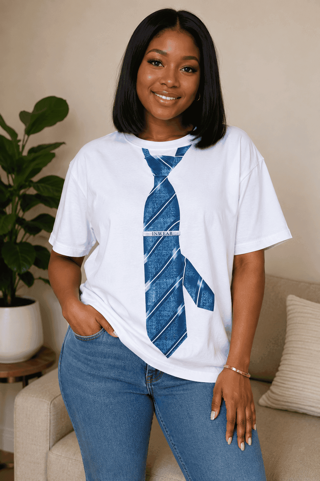 🤍 Brand New Inwear Graphic T-Shirt | Size 36 | Classic Everyday Style
