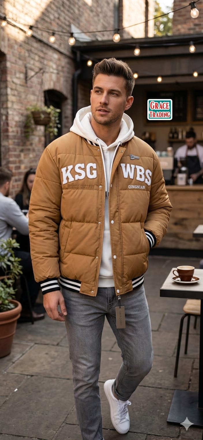 Varsity Bomber Jacket for Men